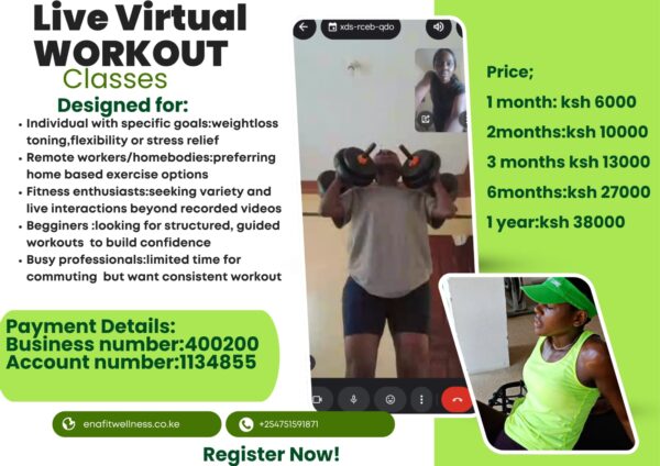 Virtual live workout sessions